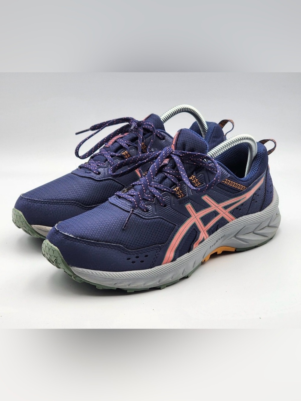 Asics Sneakers Womens 8.5 Wide Gel Venture 9 1012B314 Blue Running Trail Shoes